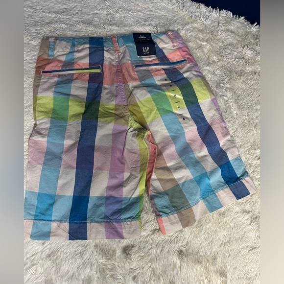 Boys GAP checked colorful shorts size 8 NEW - Picture 4 of 7